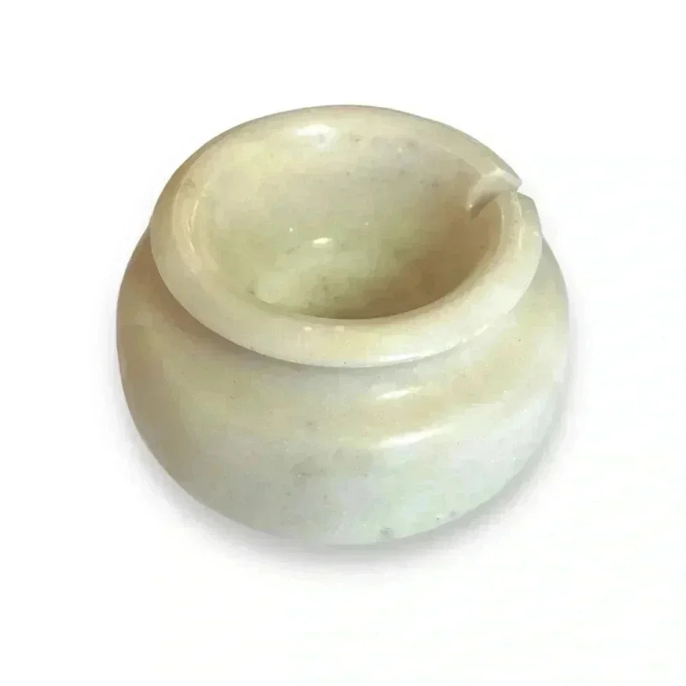 Vintage White Marble Ashtray - Picture 2 of 5